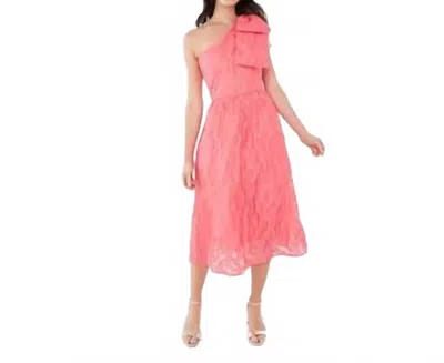 Abbey Glass Caroline Gown In Hot Coral In Pink