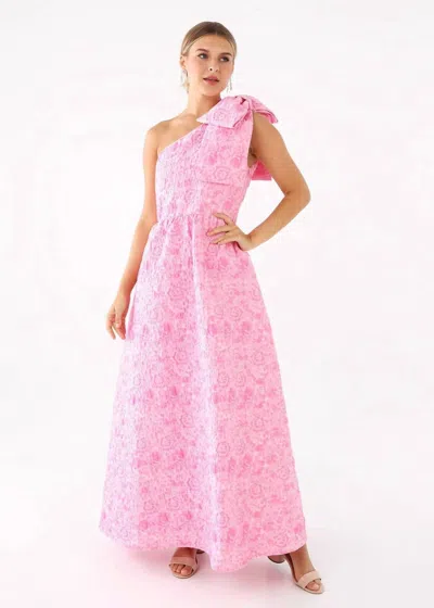 Abbey Glass Caroline Gown In Pink Bubble