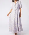 ABBEY GLASS CHARLOTTE LILAC FLORAL JACQUARD MAXI GOWN