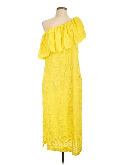 Pre-owned Abbey Glass Cocktail Dress In Yellow