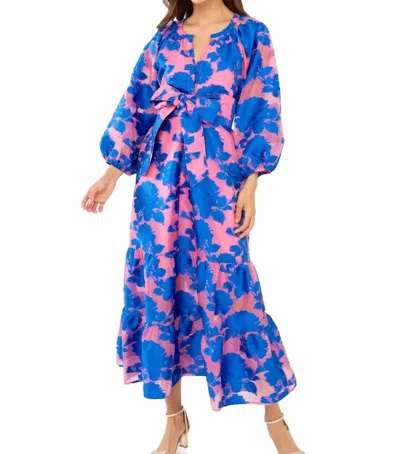 Abbey Glass Elise Dress In Pink/blue In Multi