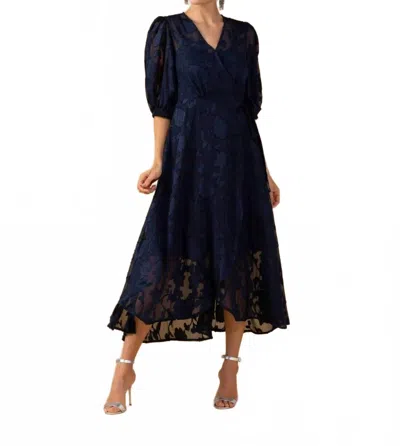 Abbey Glass Lace Diane Dress In Navy In Blue