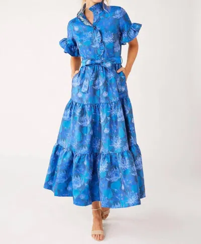 Abbey Glass Sadie Maxi Dress In Blue Floral
