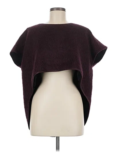 Pre-owned Abbey Glass Short Sleeve Top Burgundy Cowl Neck Tops