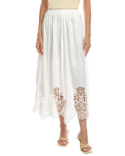 Abbey Midi Skirt In White