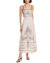 Abbey Printed Maxi Dress In White