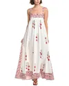 Abbey Printed Maxi Dress In White