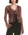 Abbey Printed Top In Brown