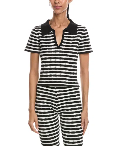 Abbey Short Sleeve Polo Top In Multi