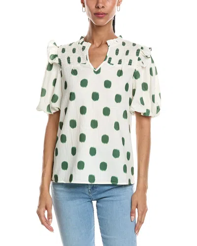 Abbey Short Sleeve Top In Green