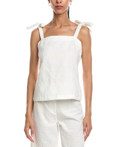 Abbey Sleeveless Top In White