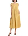 Abbey Solid Maxi Dress In Gold