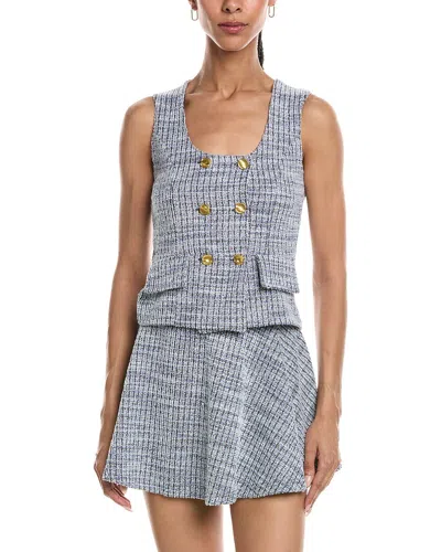Abbey Tweed Vest Top In Gray