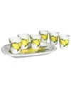 Abbiamo Tutto 7pc Limoncello Set With 6 Glasses & Rectangle Tray