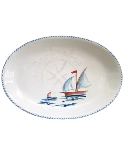 Abbiamo Tutto Sailboat Oval Platter In Multi