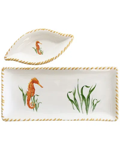 Abbiamo Tutto Seahorse Narrow Small Tray & Dipping Bowl Set