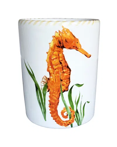 Abbiamo Tutto Seahorse Wine Bottle & Utensil Holder In Multi
