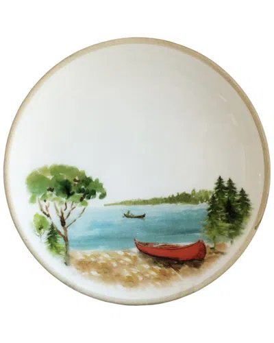 Abbiamo Tutto Set Of 6 Day At The Lake Canoe Small Plates In White