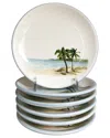 Abbiamo Tutto Set Of 6 Palm Breezes Small Plates
