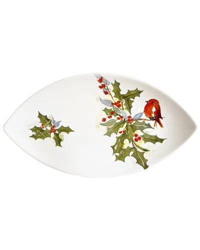 Abbiamo Tutto Winterwonderland Oval Tray/platter In White