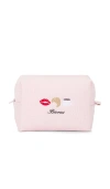 Abbode Bisous Waffle Pouch In Pink