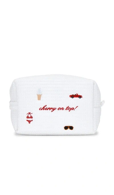 Abbode Cherry On Top Waffle Pouch In White