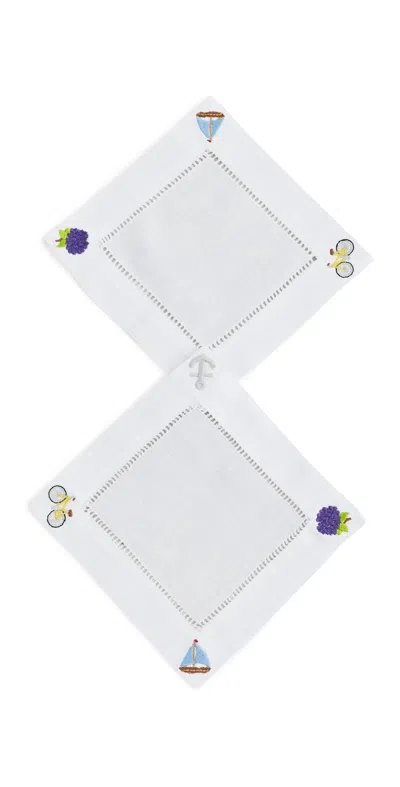 Abbode East Coast Icons - Cocktail Napkin White