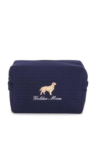 Abbode Golden Mom Waffle Pouch In Blue
