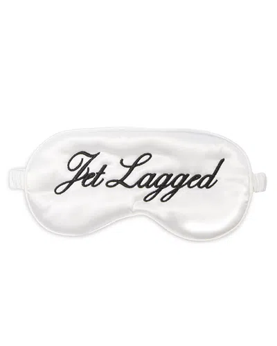 Abbode Jet Lagged Satin Eye Mask In White
