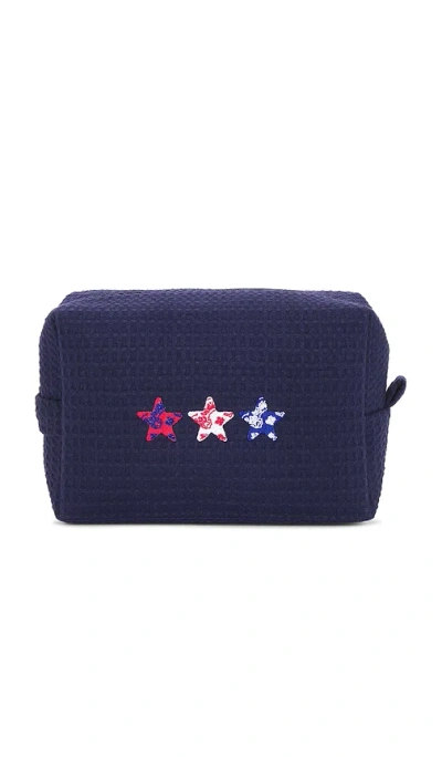 Abbode July 4th Stars Waffle Pouch In Blue