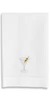 Abbode Martini Tea Towel White In White