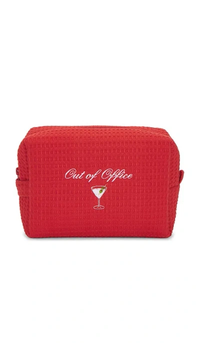 Abbode Out Of Office Martini Waffle Pouch In Red