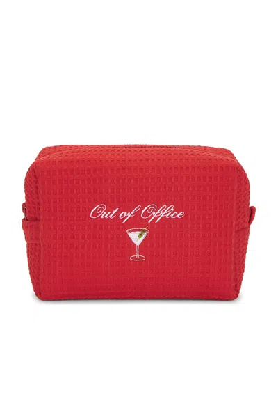 Abbode Out Of Office Martini Waffle Pouch In Red