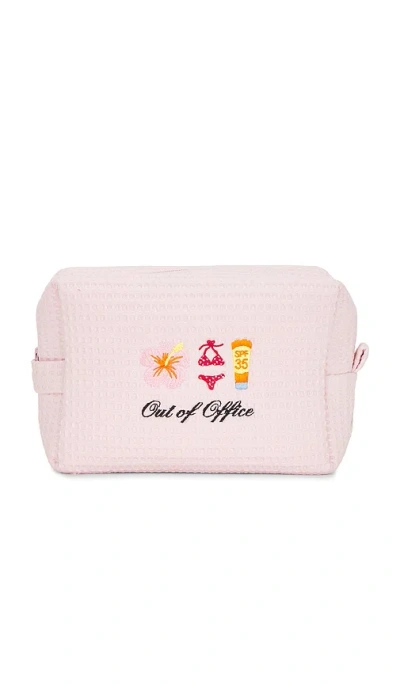 Abbode Out Of Office Waffle Pouch In Pink