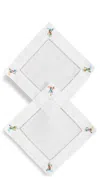 Abbode Skier Napkins White In White