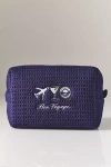 Abbode Waffle Cosmetic Bag In Blue