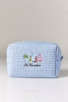 Abbode Waffle Cosmetic Bag In Blue