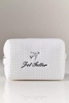 Abbode Waffle Cosmetic Bag In White