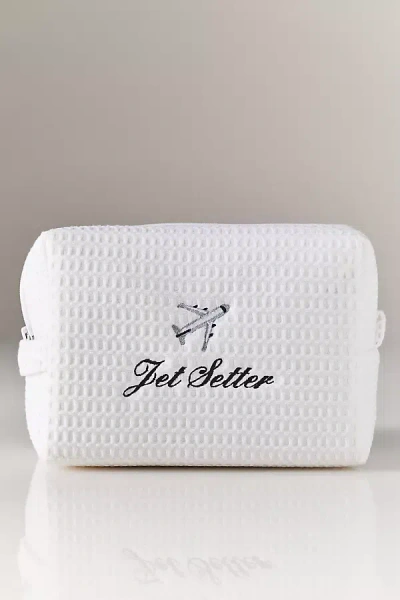 Abbode Waffle Cosmetic Bag In White