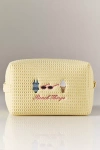 Abbode Waffle Cosmetic Bag In Yellow