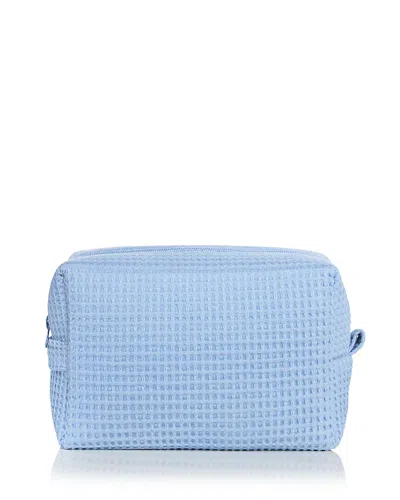 Abbode Waffle Cotton Blend Pouch In Blue