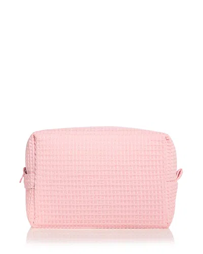 Abbode Waffle Cotton Blend Pouch In Blush