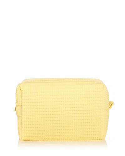 Abbode Waffle Cotton Blend Pouch In Nude
