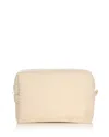 Abbode Waffle Cotton Blend Pouch In Neutral
