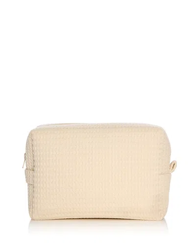 Abbode Waffle Cotton Blend Pouch In Neutral