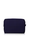 Abbode Waffle Cotton Blend Pouch In Blue
