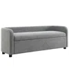 Abbyson Living 23.3" Wood Hadley Storage Settee In Gray