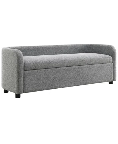 Abbyson Living 23.3" Wood Hadley Storage Settee In Gray