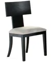 Abbyson Living 35" 2-pc. Wood Ashley Wood-back Upholstered Dining Chair In Black