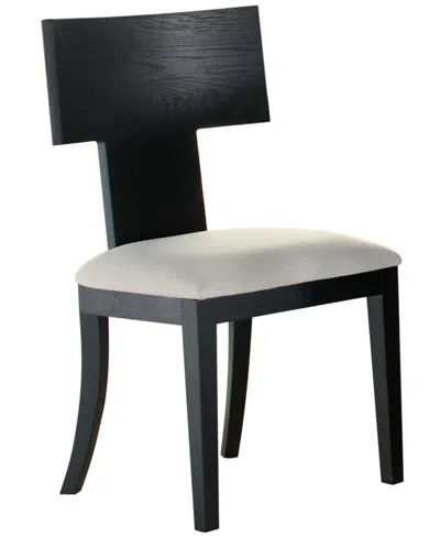 Abbyson Living 35" 2-pc. Wood Ashley Wood-back Upholstered Dining Chair In Black